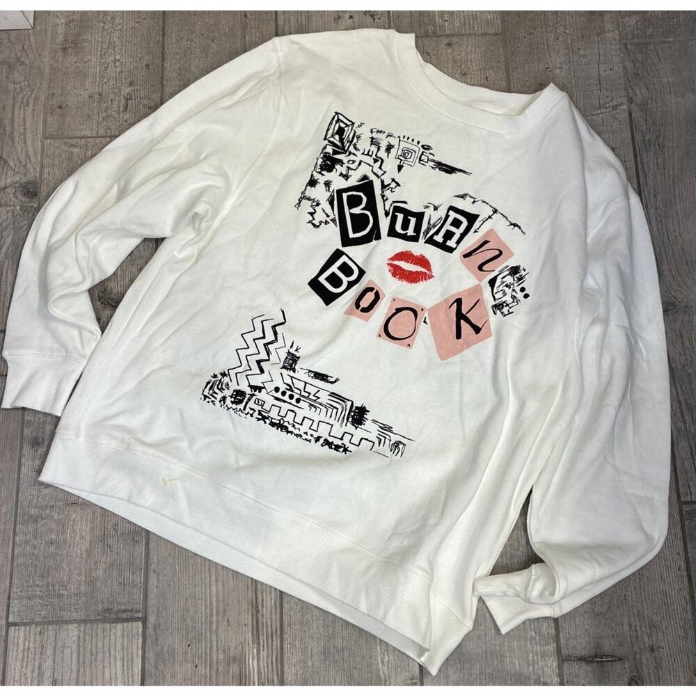 NWT Mean Girls Burn Book Graphic Sweatshirt Juniors XL (15/17) Y2K Aesthetic